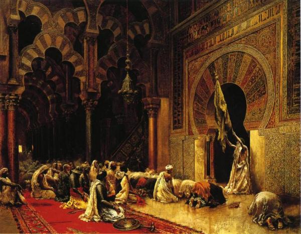 Interior Of The Mosque At Cordova by Edwin Lord Weeks