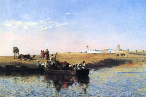 Scene At Sale, Morocco by Edwin Lord Weeks
