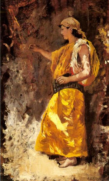 Standing Arab Woman by Edwin Lord Weeks