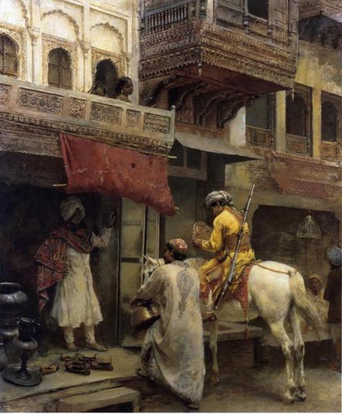 Street Scene In India by Edwin Lord Weeks