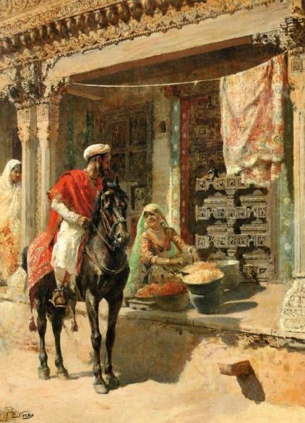 Street Vendor, Ahmedabad by Edwin Lord Weeks