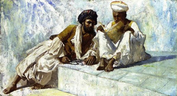The Hour Of Prayer At The Pearl Mosque, Agra (figure Study) by Edwin Lord Weeks