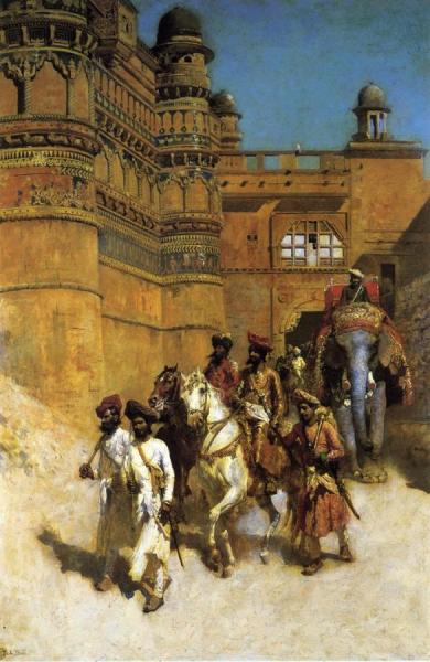 The Maharahaj Of Gwalior Before His Palace by Edwin Lord Weeks