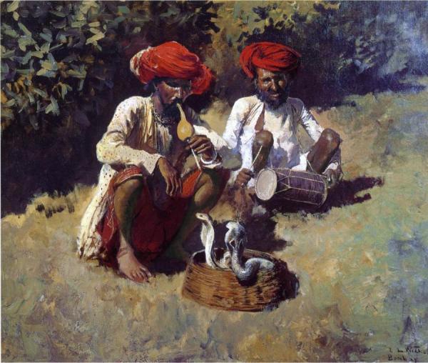 The Snake Charmers, Bombay by Edwin Lord Weeks