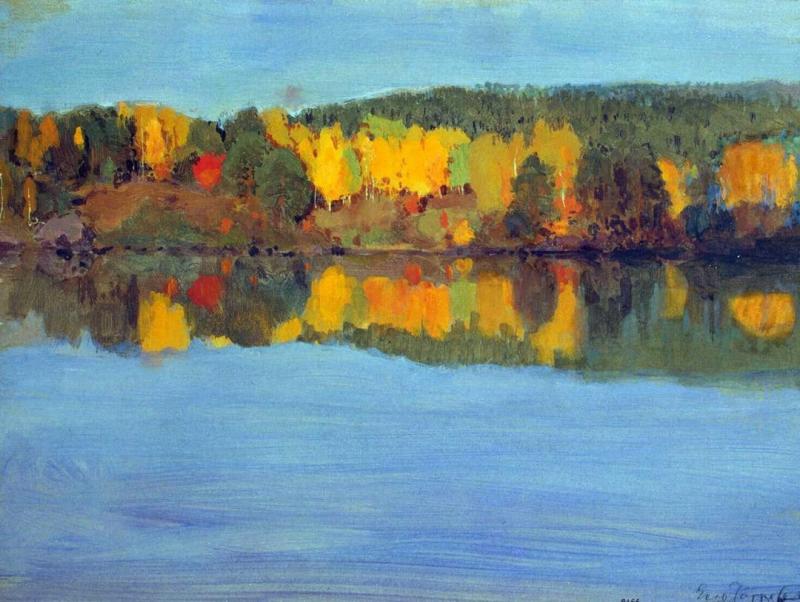 Autumn Landscape With A River, 1895 by Eero Nicolai Jarnefelt