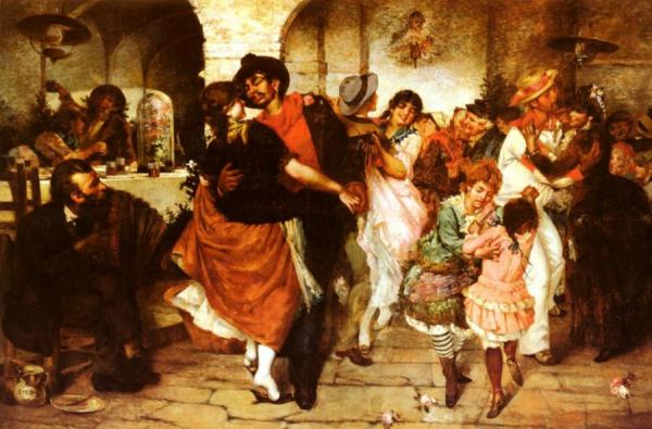 Dancing The Mazurka by Egisto Lancerotto