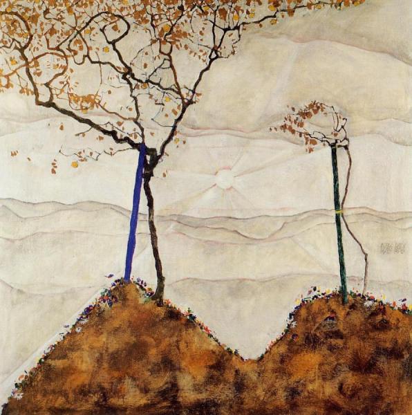 Autumn Sun I by Egon Schiele