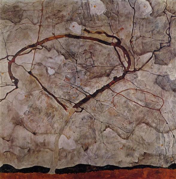 Autumn Tree In Movement by Egon Schiele