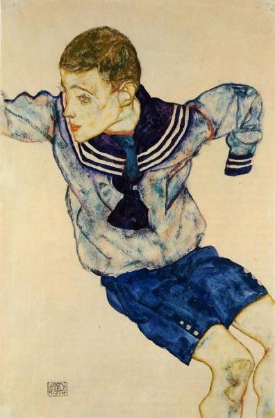 Boy In A Sailor Suit by Egon Schiele