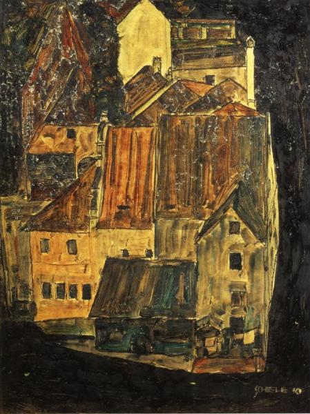 City On The Blue River I by Egon Schiele
