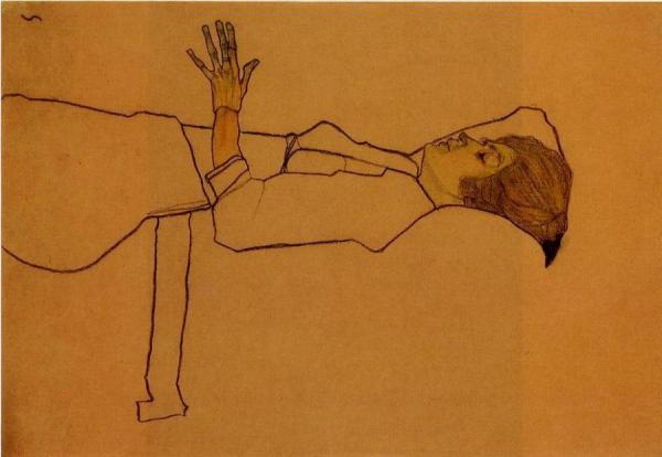 Clothed Woman, Reclining by Egon Schiele Oil Painting Reproductions