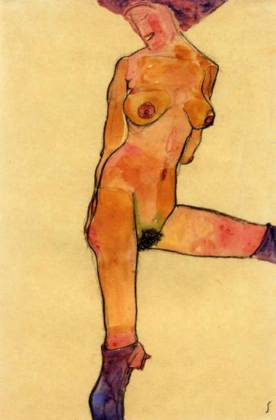Female Nude by Egon Schiele