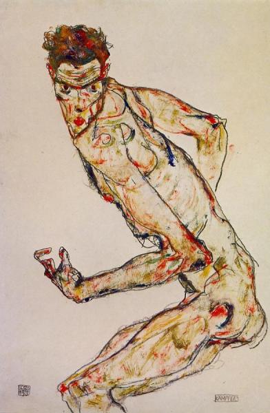Fighter by Egon Schiele