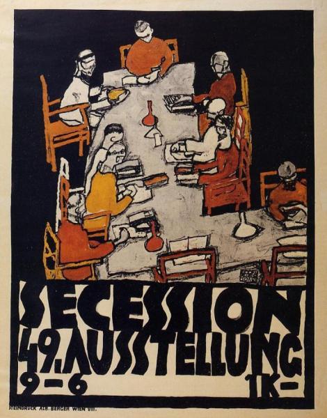 Forty-ninth Secession Exhibition Poster by Egon Schiele