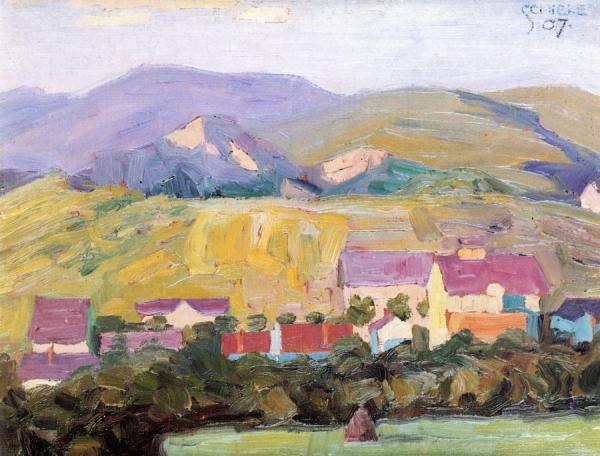 Landscape by Egon Schiele Oil Painting Reproductions