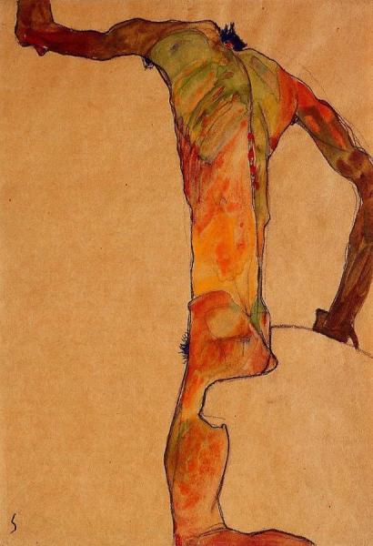 Male Nude by Egon Schiele