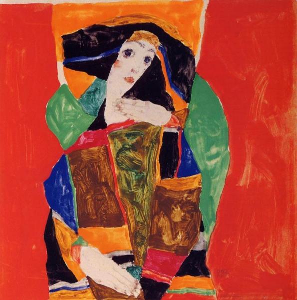 Portrait Of A Woman by Egon Schiele Oil Painting Reproductions
