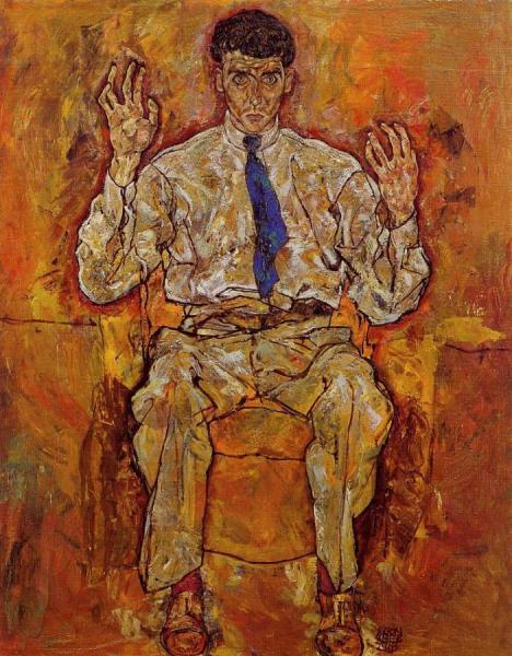 Portrait Of Albert Paris Von Gutersloh by Egon Schiele
