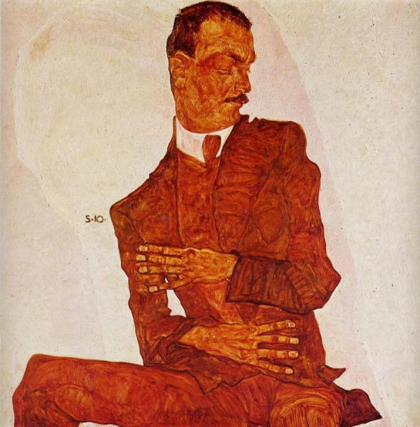 Portrait Of The Art Critic, Arthur Roessler by Egon Schiele