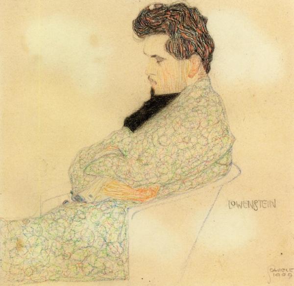 Portrait Of The Composer Arthur Lowenstein by Egon Schiele