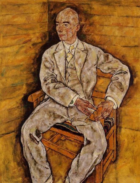Portrait Of Victor Ritter Von Bauer by Egon Schiele
