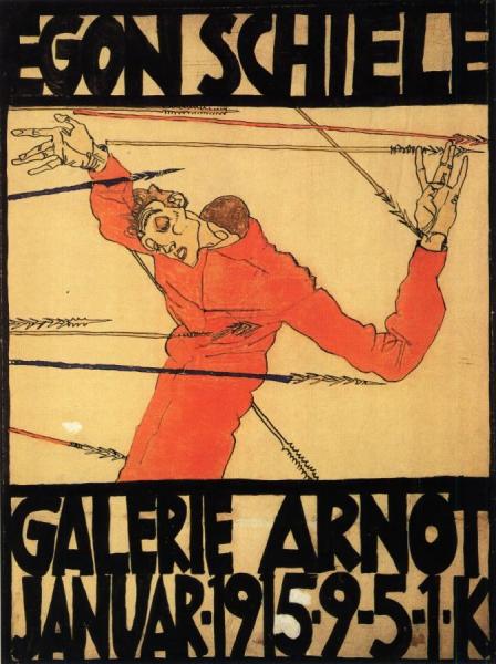 Self Portrait As St. Sebastian (poster) by Egon Schiele