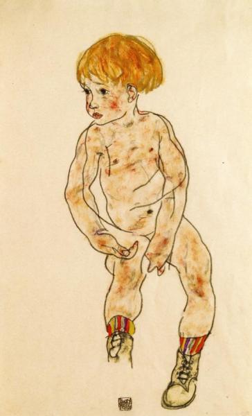 The Artist's Nephew, Anton Peschka, Jr by Egon Schiele Oil Painting Reproductions