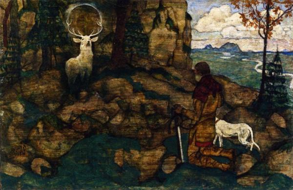 The Vision Of St. Hubert by Egon Schiele Oil Painting Reproductions