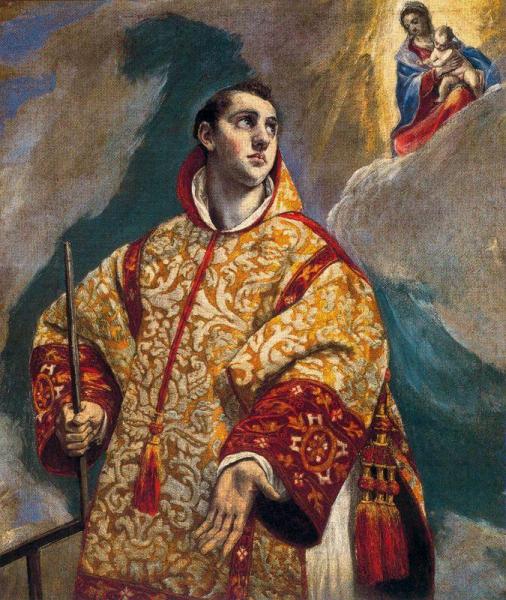 Apparition Of The Virgin To St Lawrence by El Greco