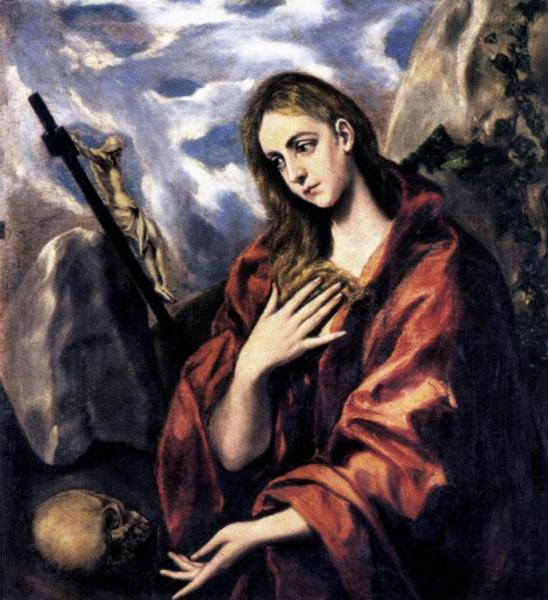 Mary Magdalen In Penitence by El Greco Oil Painting Reproductions