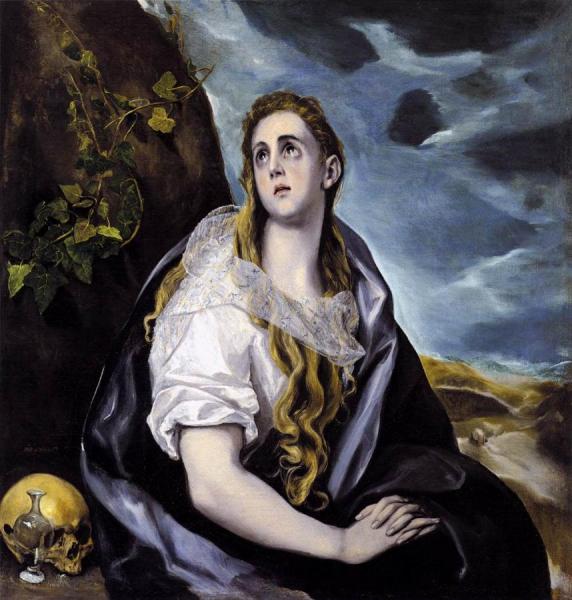Mary Magdalen In Penitence by El Greco Oil Painting Reproductions