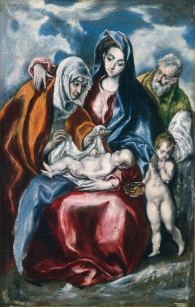 The Holy Family With Saint Anne And The Infant John The Baptist by El Greco