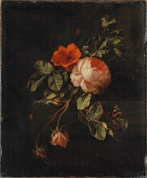 Still Life With Roses by Elias Van Den Broeck