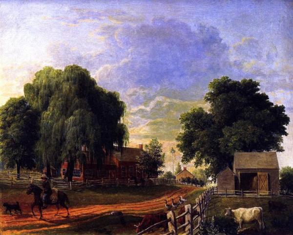 The Birthplace Of Asher B. Durand by Elias Wade Duran Oil Painting Reproductions