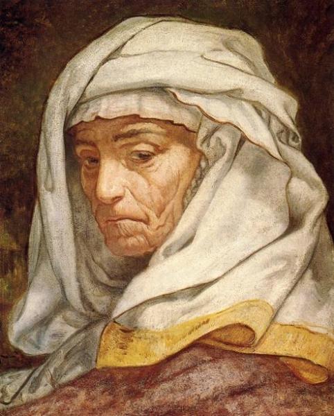 Study Of Jane Jackson by Elihu Vedder