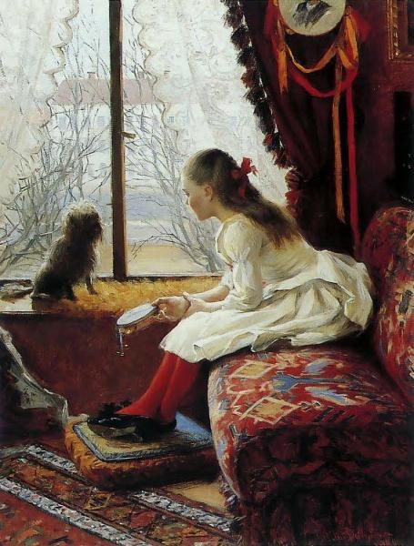 Portrait Of Walborg Jakobsson by Elin Kleopatra Danielson-gambogi