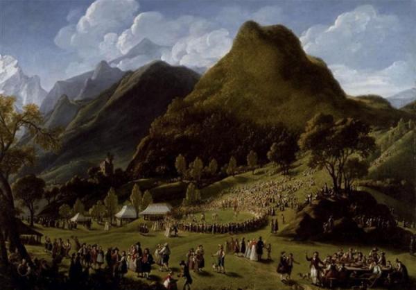 Alphirtenfest In Unspunnen by Elisabeth-louise Vigee Le Brun