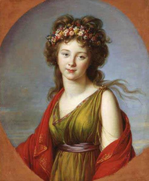 Countess Kaganeck As Flora by Elisabeth-louise Vigee Le Brun