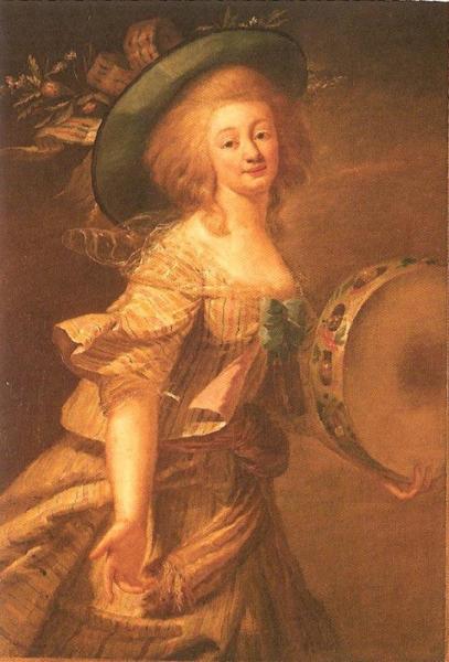 Dancer With Tambourine - 1783-85? by Elisabeth-louise Vigee Le Brun