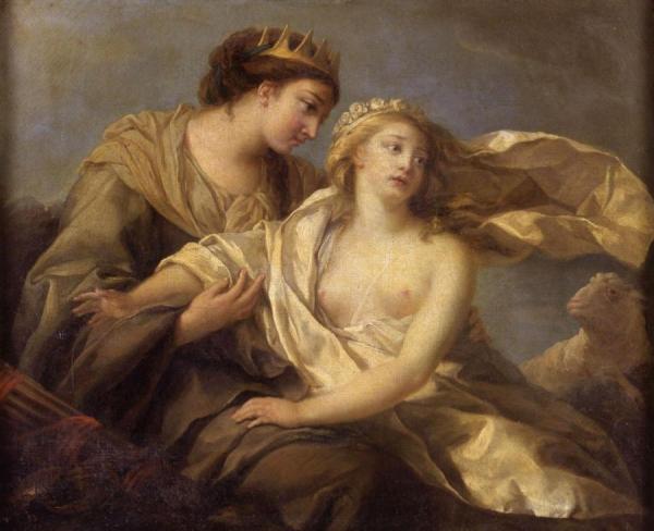 Innocence Taking Refuge In The Arms Of Justic by Elisabeth-louise Vigee Le Brun