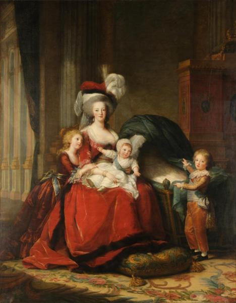 Marie Antoinette And Her Children by Elisabeth-louise Vigee Le Brun