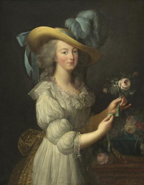 Marie Antoinette In A Muslin Dress by Elisabeth-louise Vigee Le Brun