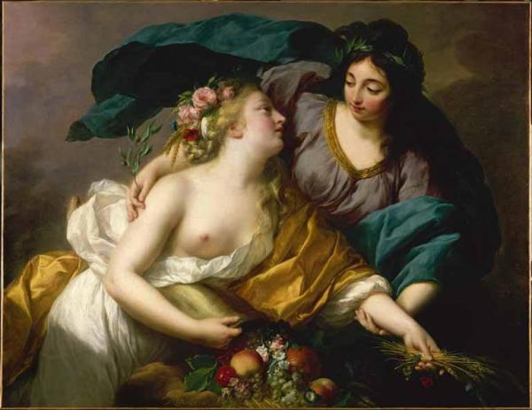 Peace Bringing Back Abundance by Elisabeth-louise Vigee Le Brun
