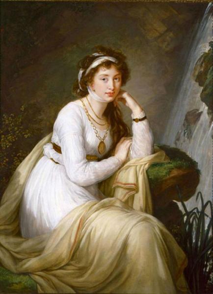 Portrait Of Anna Ivanovna Tolstoy (baryatinskaya) by Elisabeth-louise Vigee Le Brun
