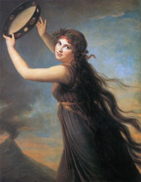 Portrait Of Emma, Lady Hamilton As A Bacchante by Elisabeth-louise Vigee Le Brun