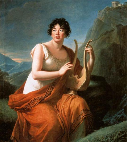 Portrait Of Madame De Staël As Corinne On Cape Misenum by Elisabeth-louise Vigee Le Brun