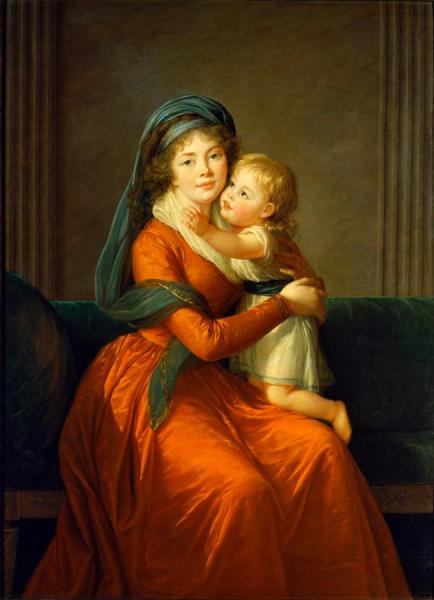 Portrait Of Princess Alexandra Golitsyna And Her Son Piotr by Elisabeth-louise Vigee Le Brun