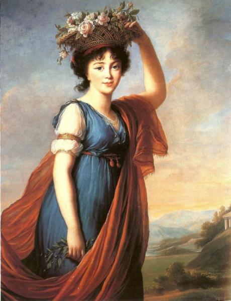 Princess Eudocia Ivanovna Galitzine Nee Izmaillov by Elisabeth-louise Vigee Le Brun