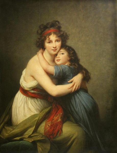 Self-portrait With Her Daughter, Julie by Elisabeth-louise Vigee Le Brun