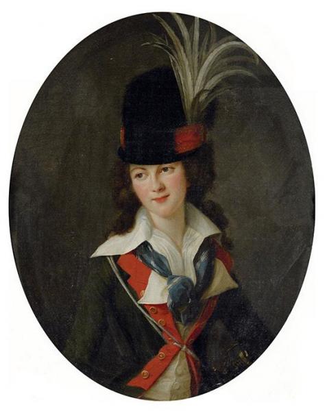 Victorienne Delphine Natalie De Rochechouart Mortemart, Marquise De Rouge by Elisabeth-louise Vigee Le Brun